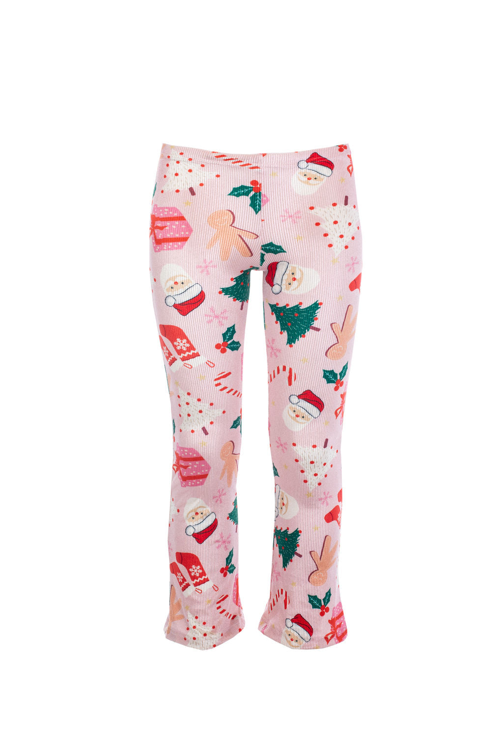 Girls Flared Leggings Santa