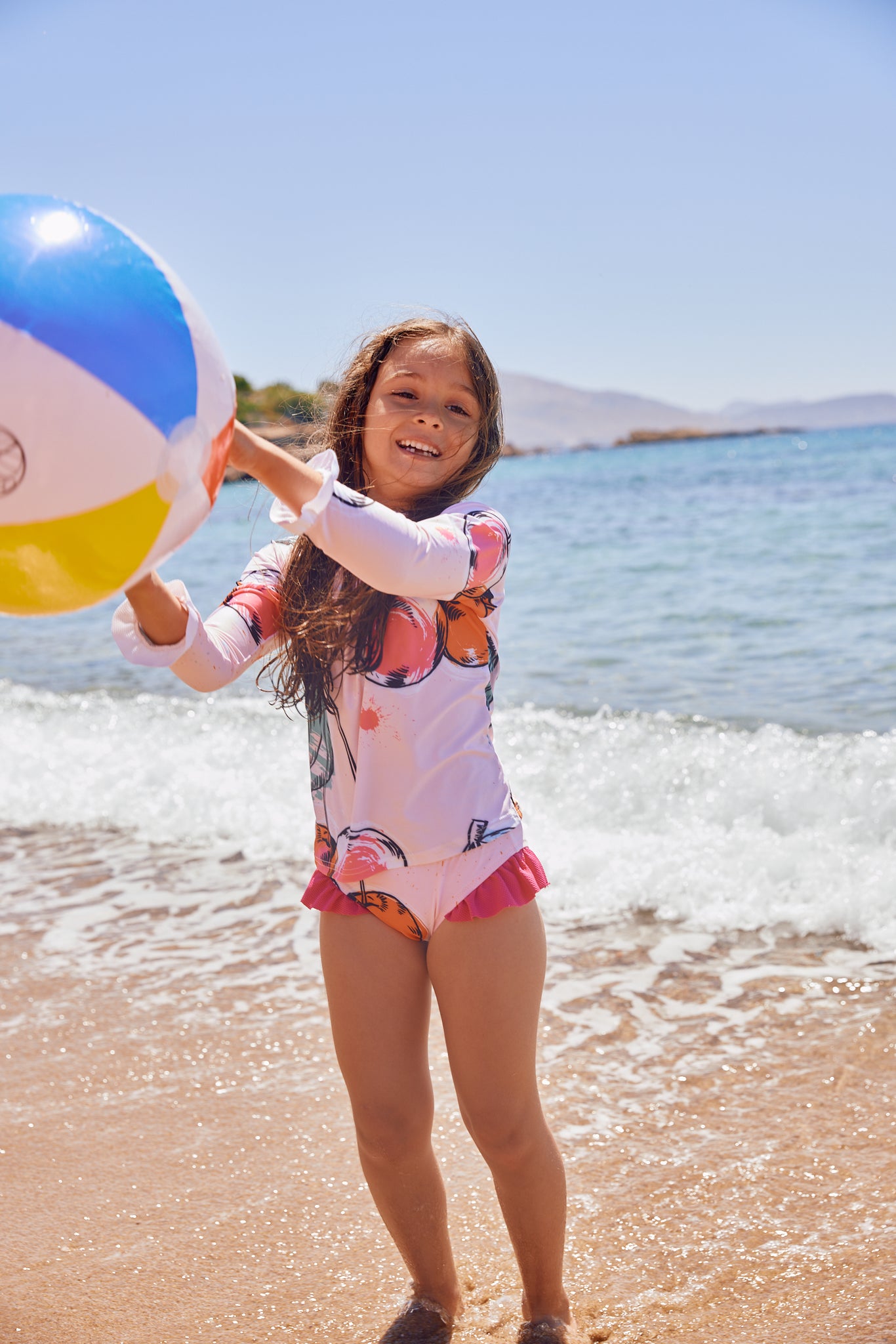 Kids Monica Long-Sleeve Bikini | Cherry