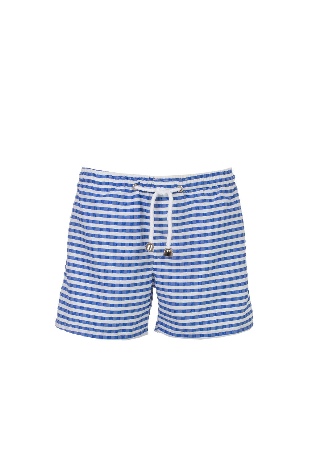 Kids Swim Shorts | Blue Carreaux
