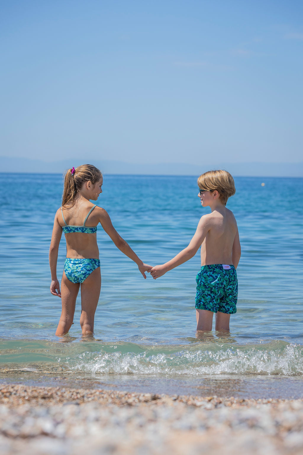 Kids Swim Shorts | Mystic Cyan
