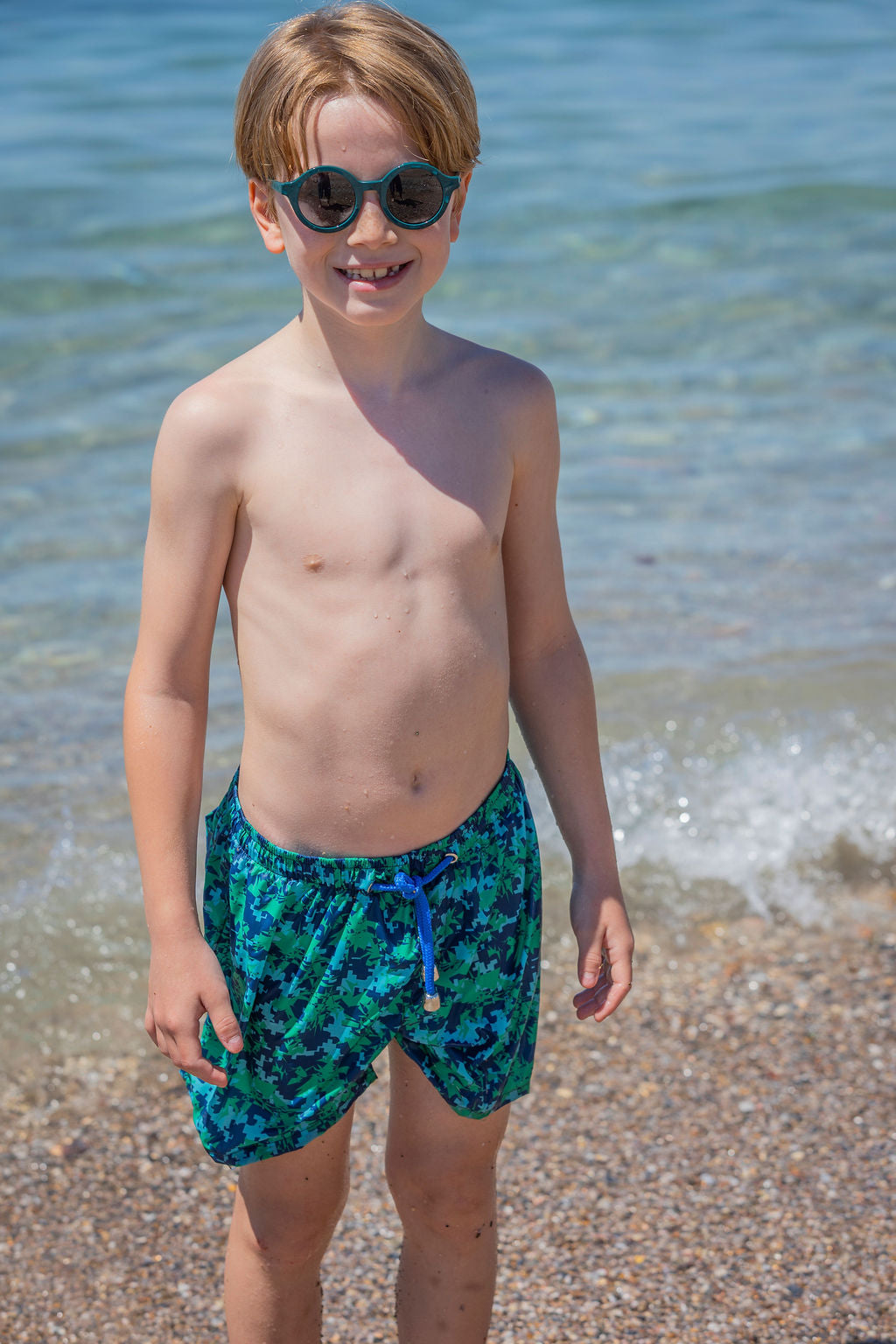 Kids Swim Shorts | Mystic Cyan