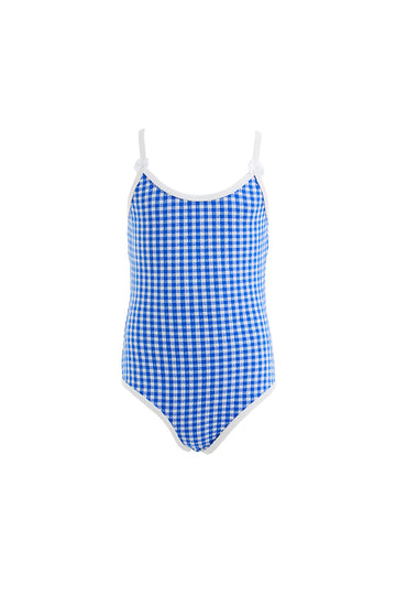 Kids Mikela Onepiece | Blue Carreaux