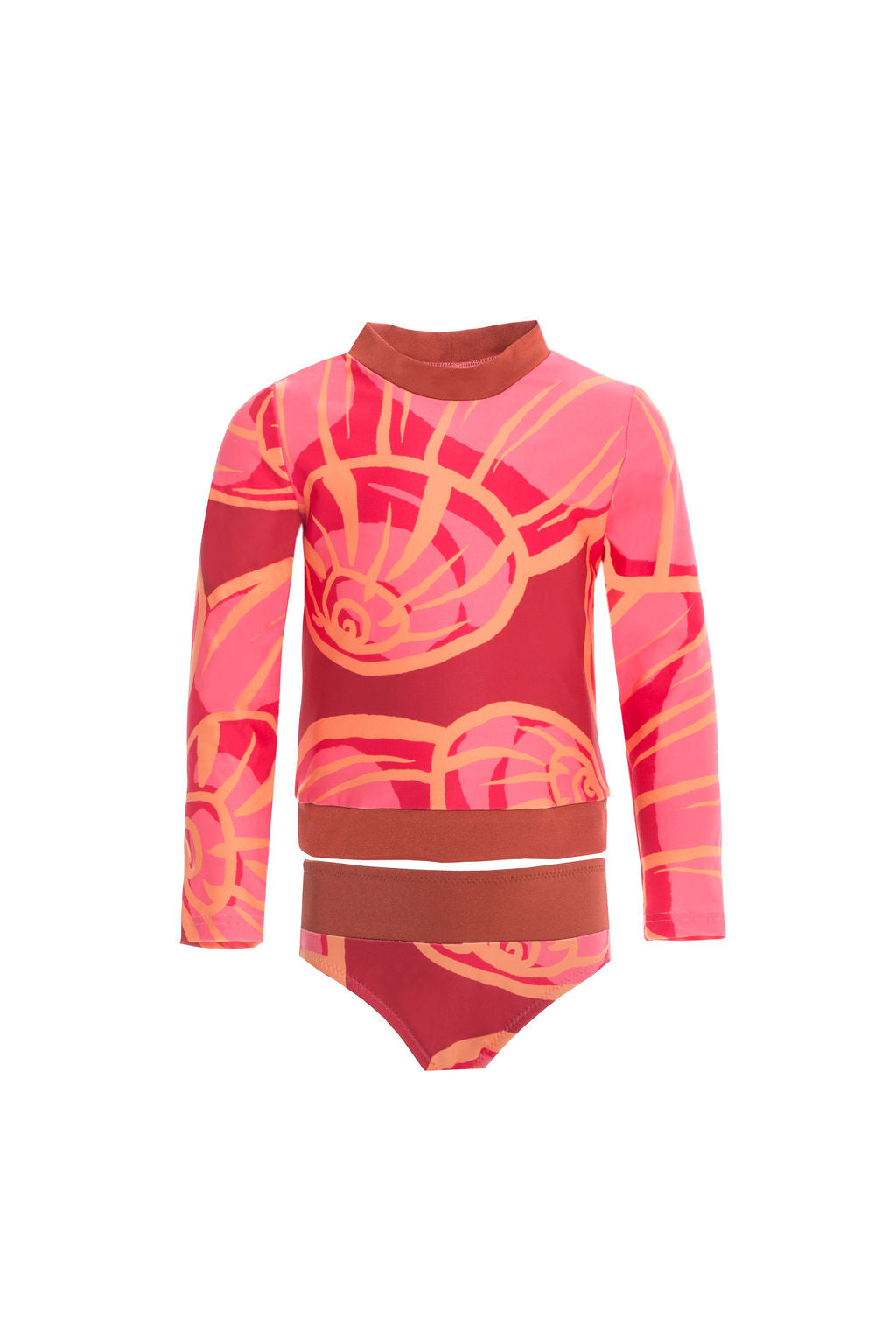 Kids Monica Long-Sleeve Bikini | Shells