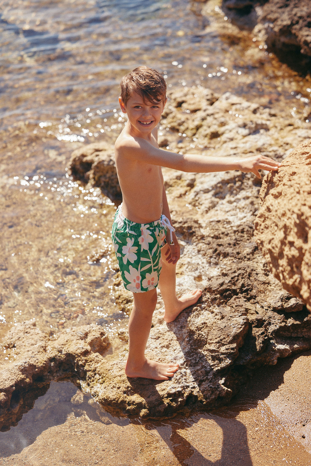 Kids Swim Shorts | Floral