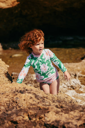 Kids Monica Long-Sleeve Bikini | Floral