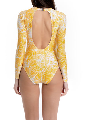 Kelia Open back One piece | Honey