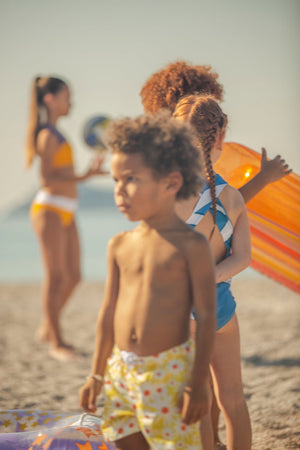 Kids Swim Shorts | Daisies