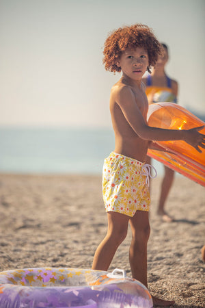 Kids Swim Shorts | Daisies