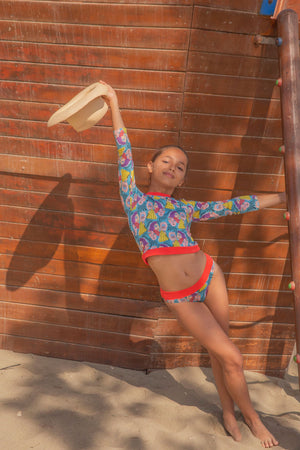 Kids Monica Long-Sleeve Bikini | Faces