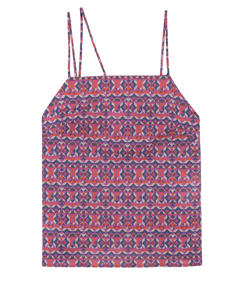 Print Slip Top | Geo Purple