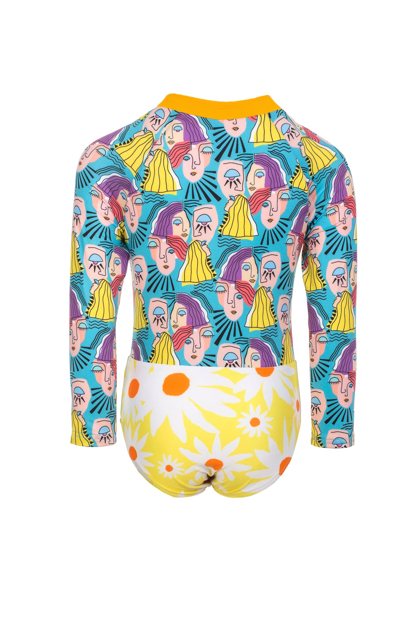 Kids Erica Long-Sleeve Zip Onepiece | Faces, Daisies