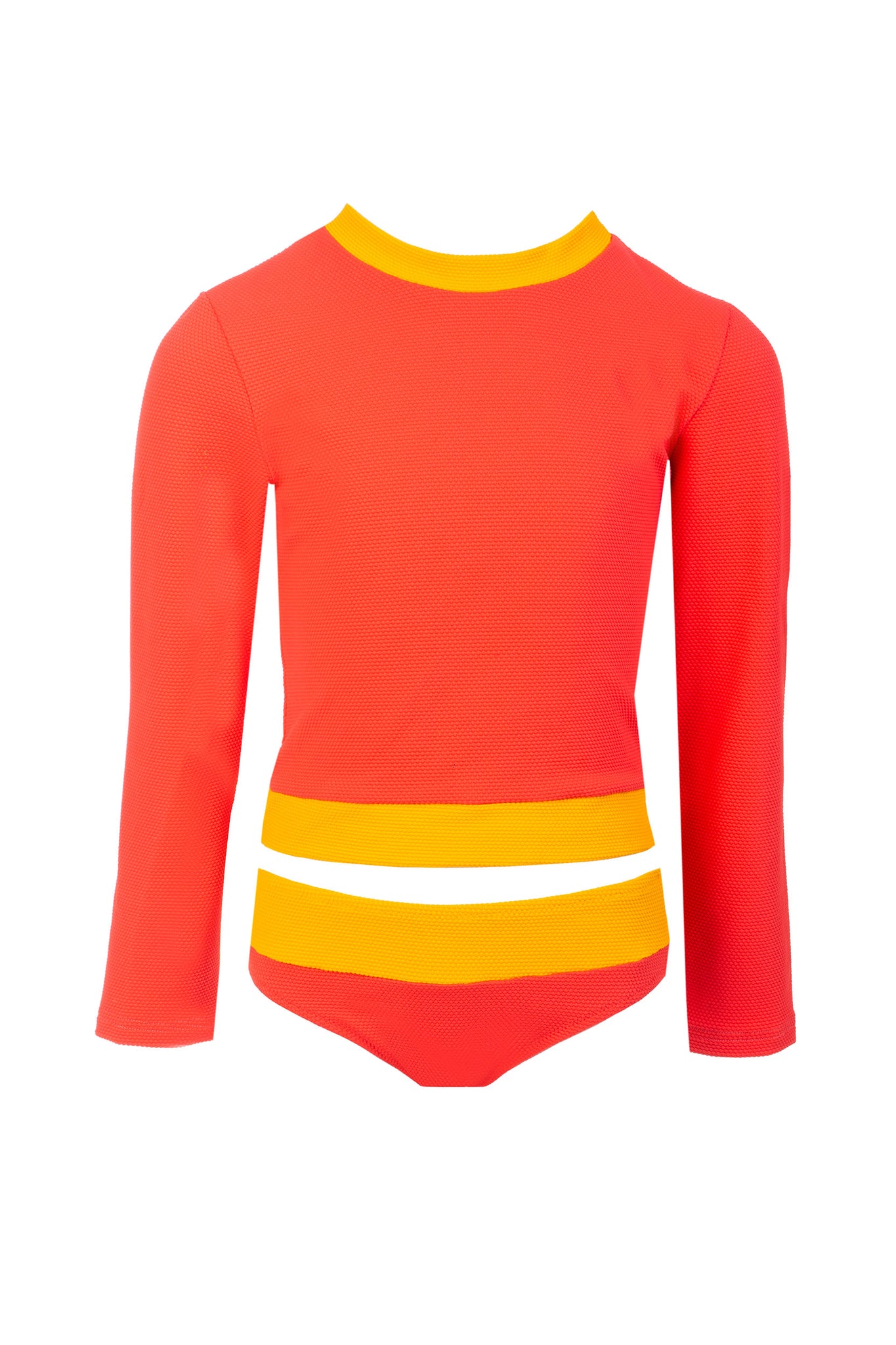 Kids Monica Long-Sleeve Bikini | Red