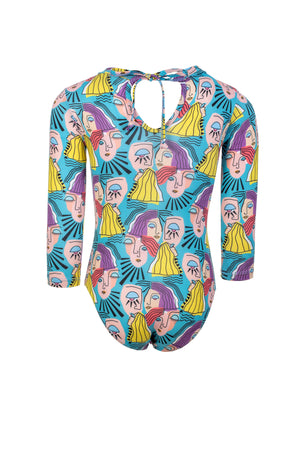 Kids Kelia Long-Sleeve Onepiece | Faces