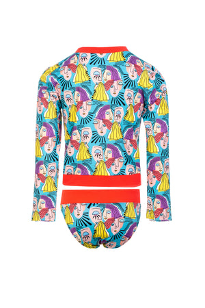 Kids Monica Long-Sleeve Bikini | Faces