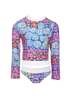 Kids Monica Long-Sleeve Bikini | Floral