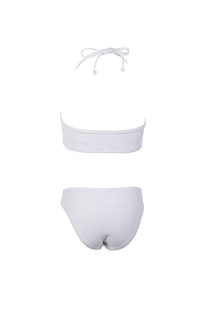 Kids Emma Halterneck Bikini | White